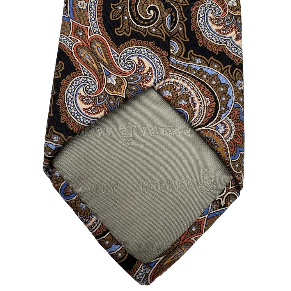 Robert Talbott Tie 100% Silk Paisley Floral Designer Luxury Winston Co GUC